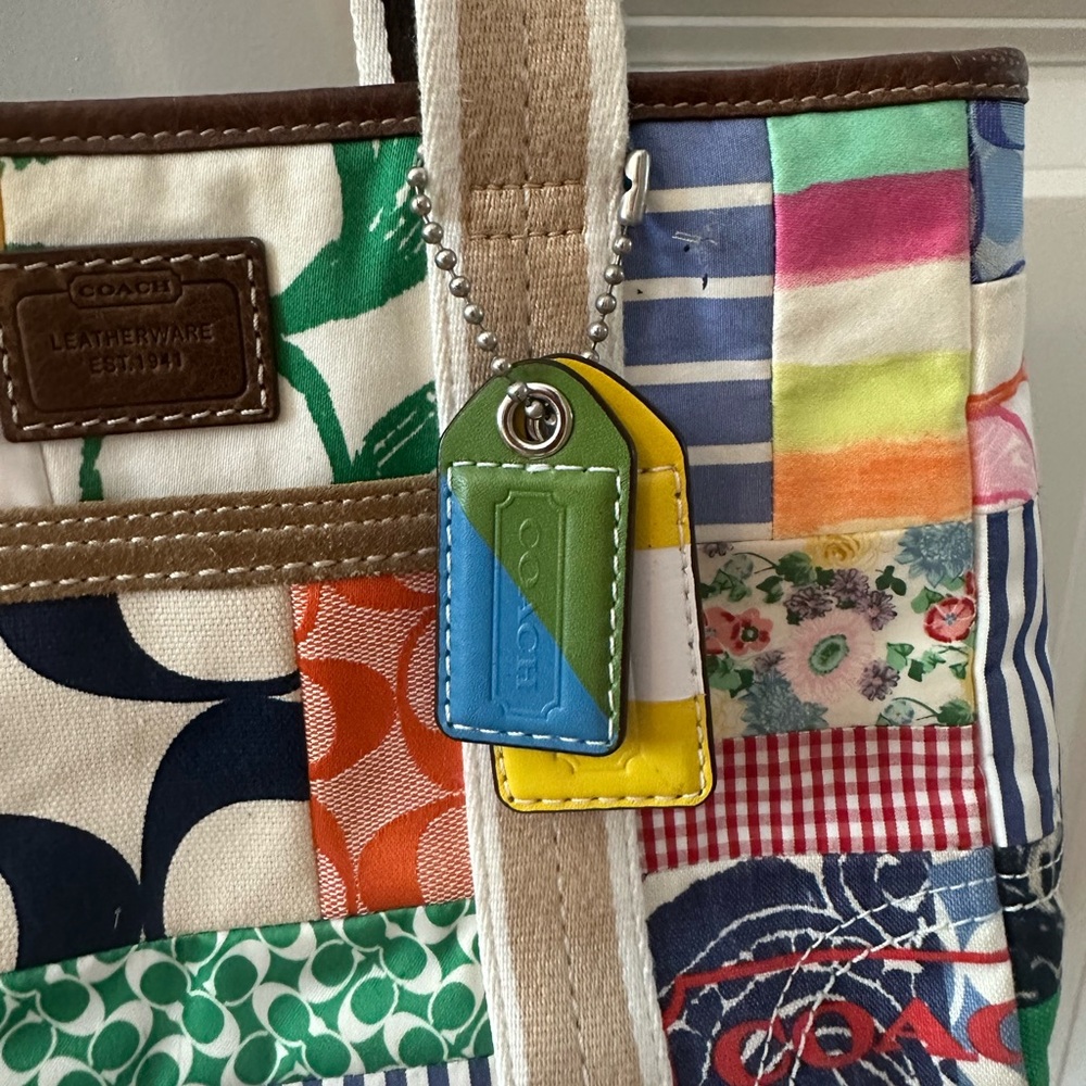 Coach Colorful Patchwork Tote - Picture 2 of 3